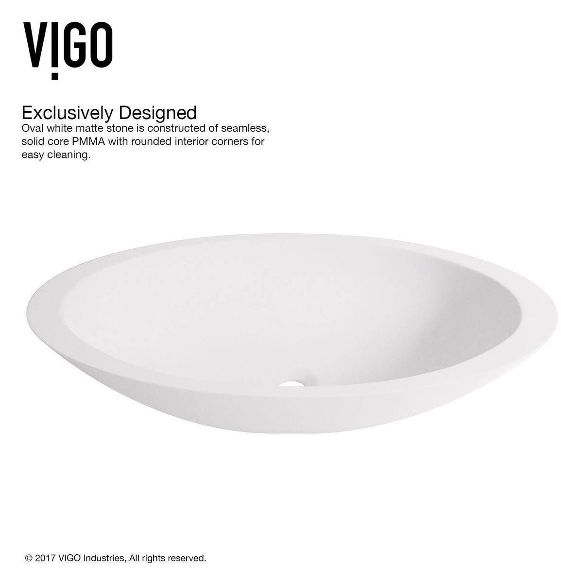 Wisteria Matte Stone Circular Vessel Bathroom Sink/Basin with Deep Bowl, White