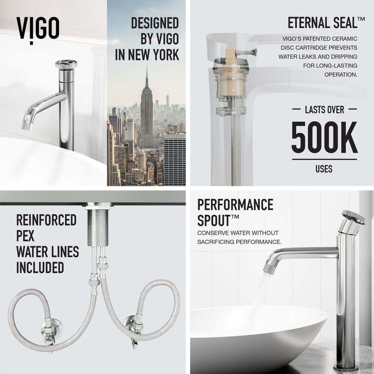 Wisteria White Bathroom Sink/Basin Set with Cass Faucet and Oval Composite Vessel