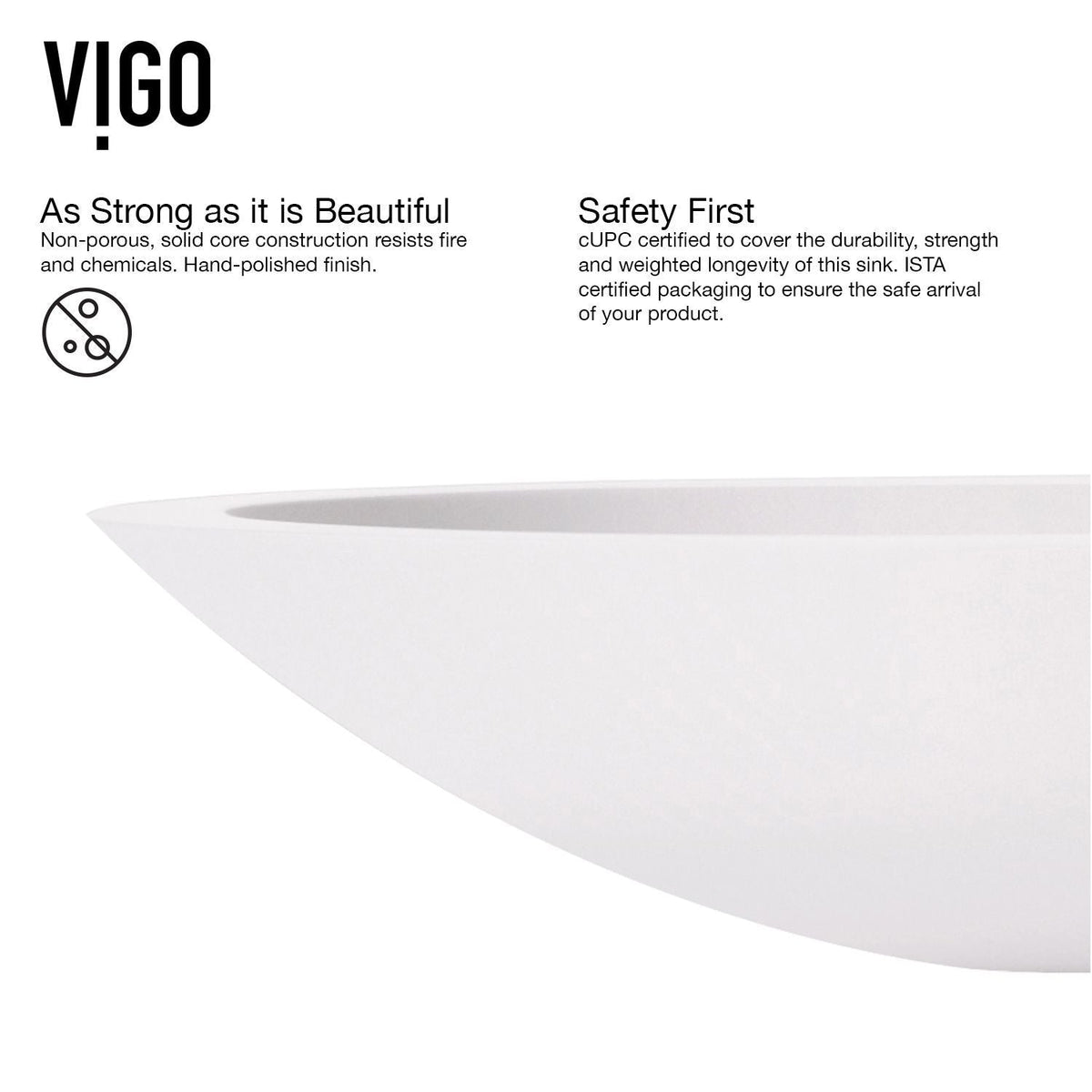 Wisteria White Bathroom Sink/Basin Set with Cass Faucet and Oval Composite Vessel