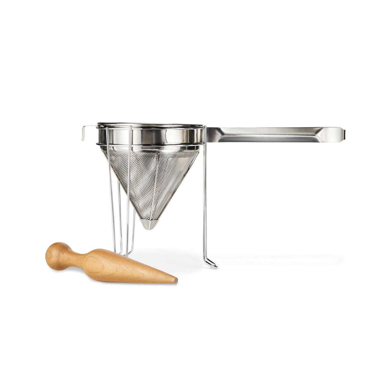 Stainless Steel Cone Strainer and Pestle Set