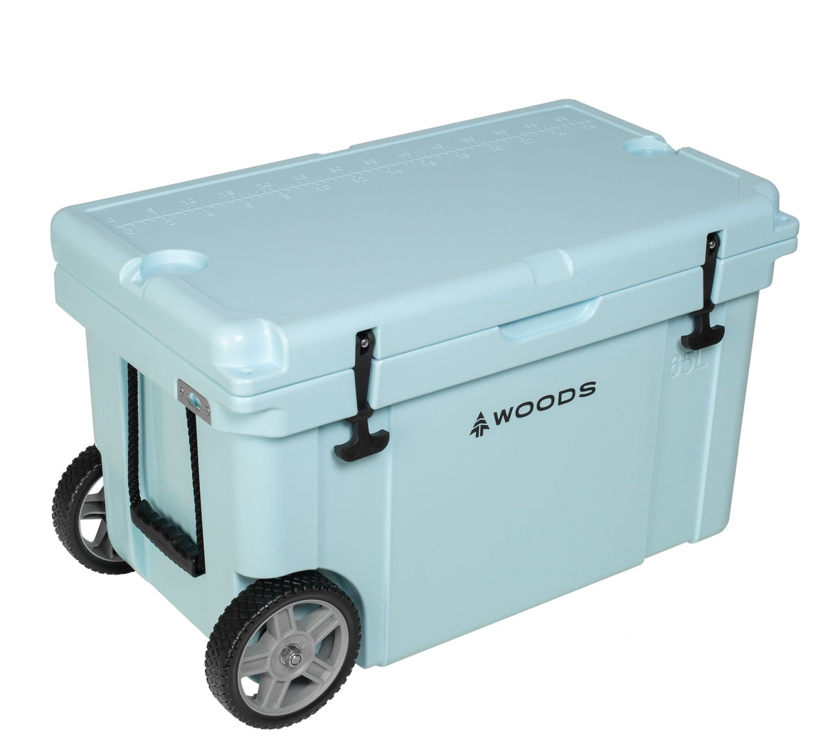 ARCTIC Wheeled Roto-Moulded Cooler with Handle, 65-L, Light Blue