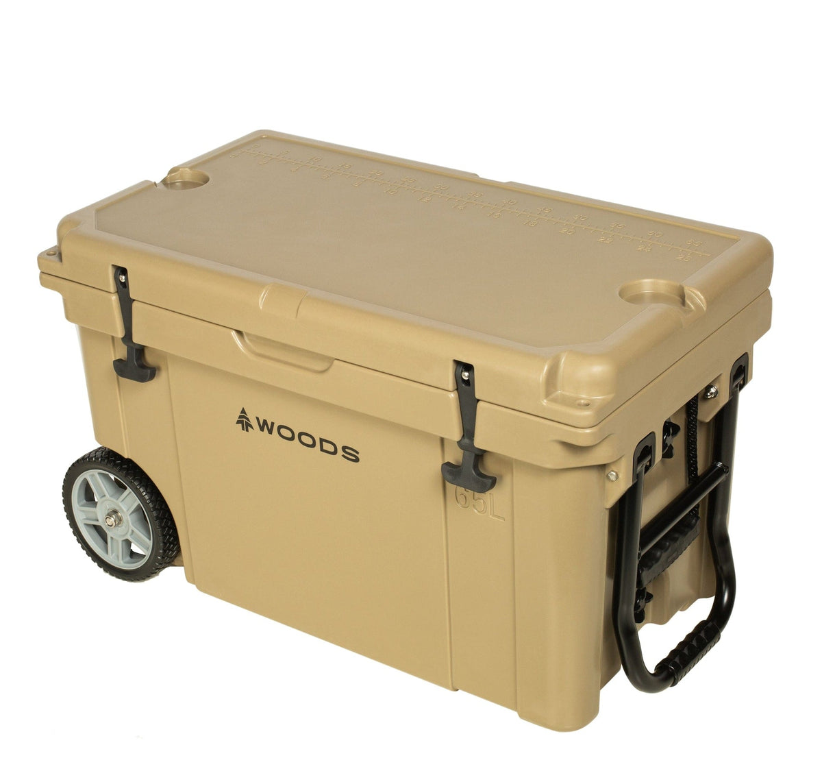 ARCTIC Wheeled Roto-Moulded Cooler with Handle, 65-L, Tan