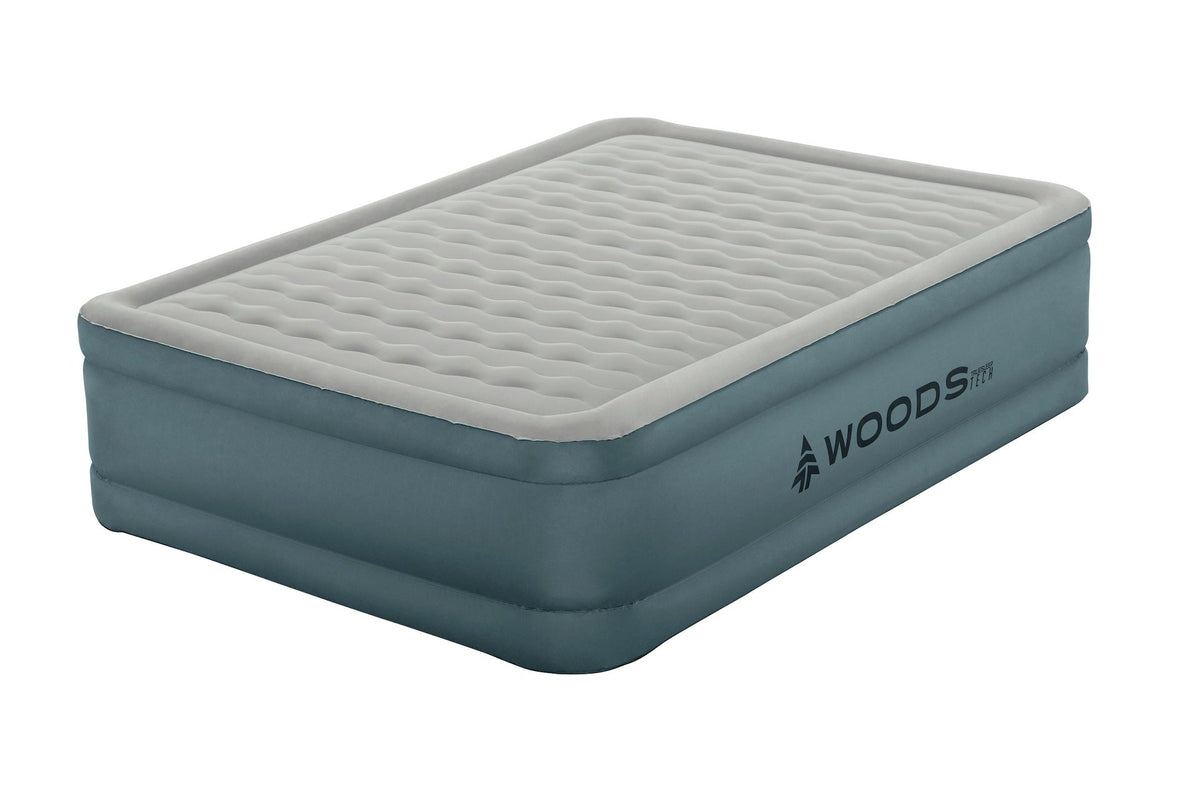 Double-High ToughGuard Airbed with Built-in AlwayzAire Pump, Queen