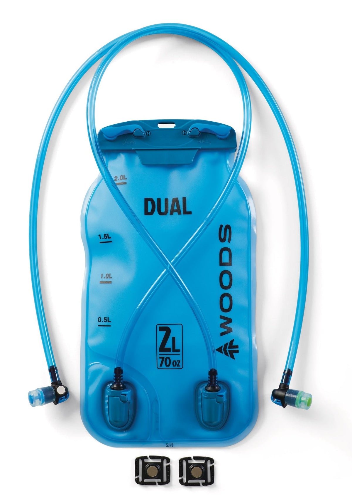 DUAL-COMPARTMENT Water Hydration Reservoir/Bladder, Hiking and Outdoor Sports, 2 x 1-L Compartments