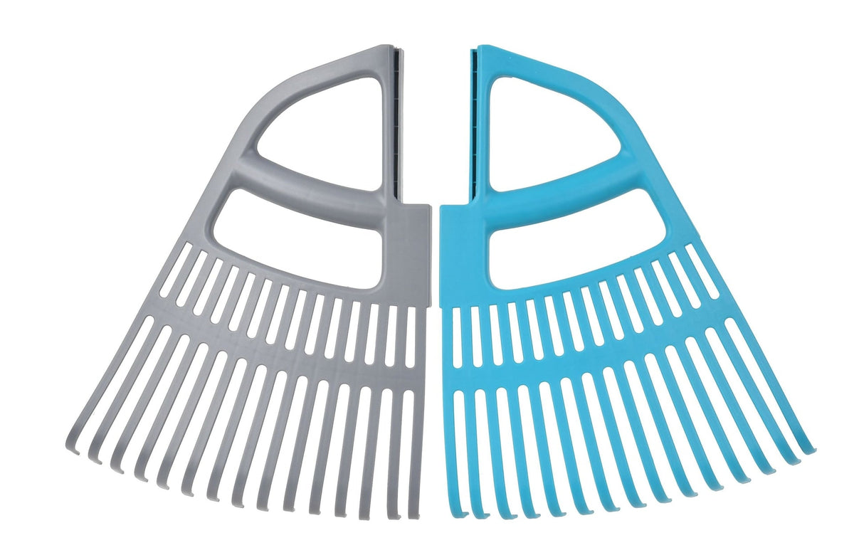 3-in-1 30-Tine Leaf Rake with Fibreglass Shaft, 24-1/2-in Wide