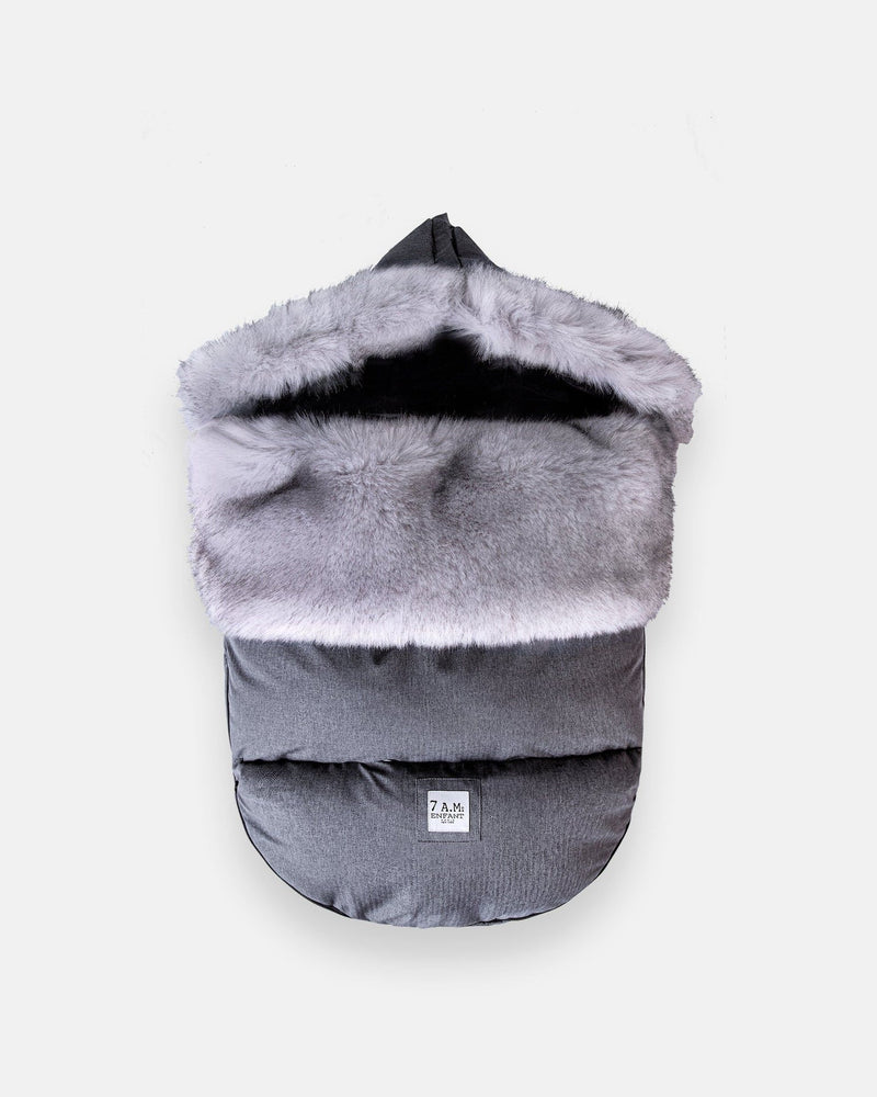 PlushPod - Tundra Heather Grey Dark Faux, 0-18M E9