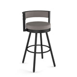 Eller Swivel Counter Stool with Padded Backrest, Multiple Colours, 26-in