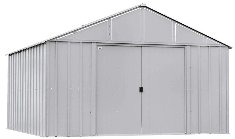 Classic 12x12-ft Flute Grey Steel Storage Shed Z5