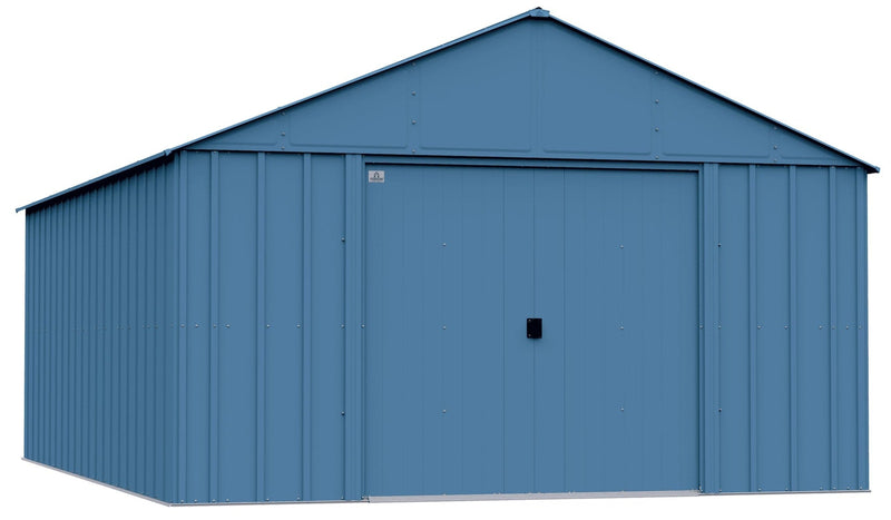 Classic 12x17-ft Blue Grey Corrosion-Resistant Metal Shed Q0