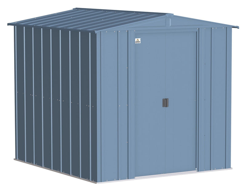 Classic Galvanized Steel Storage Shed, Blue Grey, 6-ft x 7-ft D3