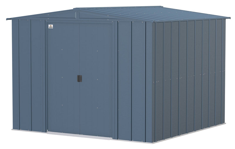 Classic Galvanized Steel Storage Shed, Blue Grey, 8-ft x 8-ft K6