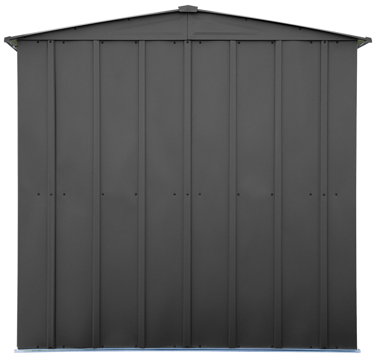Classic Galvanized Steel Storage Shed, Charcoal, 6-ft x 5-ft