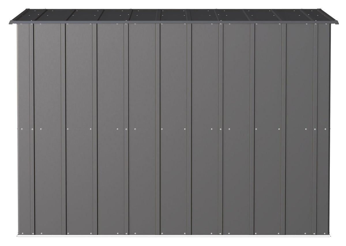 Classic Galvanized Steel Storage Shed, Charcoal, 8-ft x 4-ft