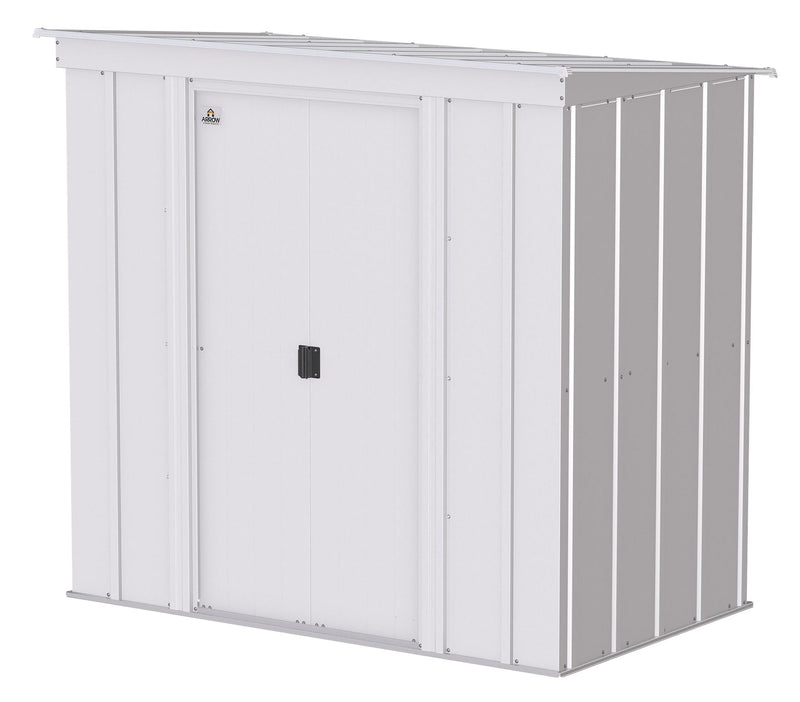Classic Galvanized Steel Storage Shed, Flute Grey, 6-ft x 4-ft O4