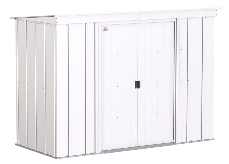 Classic Galvanized Steel Storage Shed, Flute Grey, 8-ft x 4-ft A5