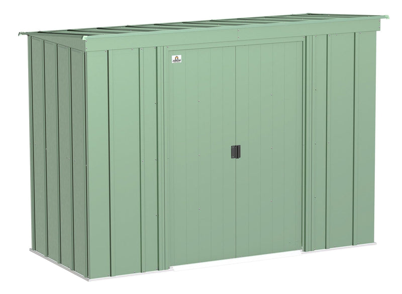 Classic Galvanized Steel Storage Shed, Sage Green, 8-ft x 4-ft W0