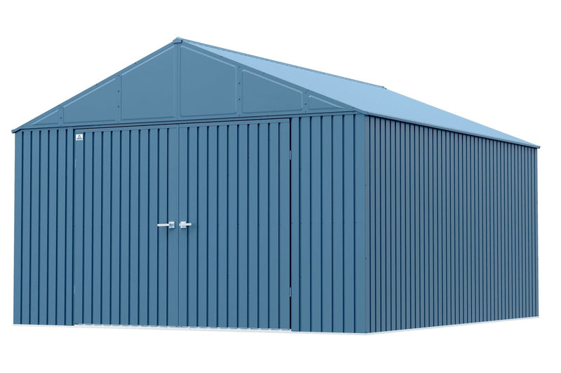Elite 12x14-ft Blue Grey Corrosion-Resistant Steel Shed T2