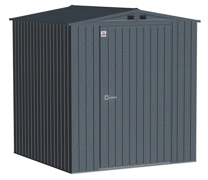 Elite Steel Storage Shed with Pent Roof, Anthracite, 6-ft x 6-ft F5