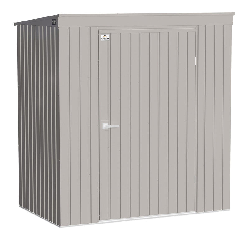 Elite Steel Storage Shed with Pent Roof, Cool Grey, 6-ft x 4-ft S6