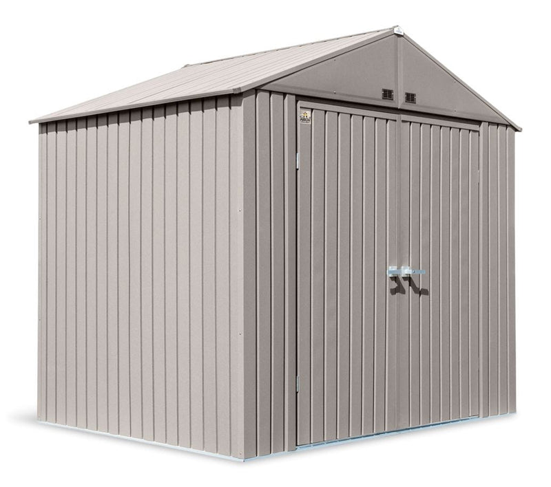 Elite Steel Storage Shed with Pent Roof, Cool Grey, 8-ft x 6-ft A0
