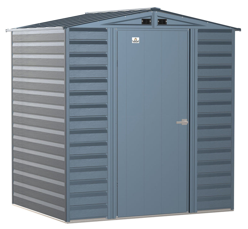Select Galvanized Steel Storage Shed, Blue Grey, 6-ft x 5-ft F2