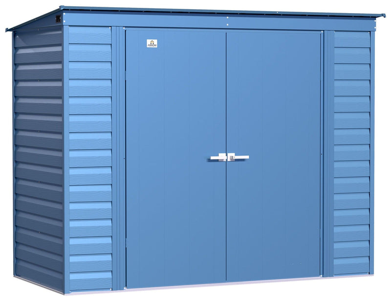 Select Galvanized Steel Storage Shed, Blue Grey, 8-ft x 4-ft T2