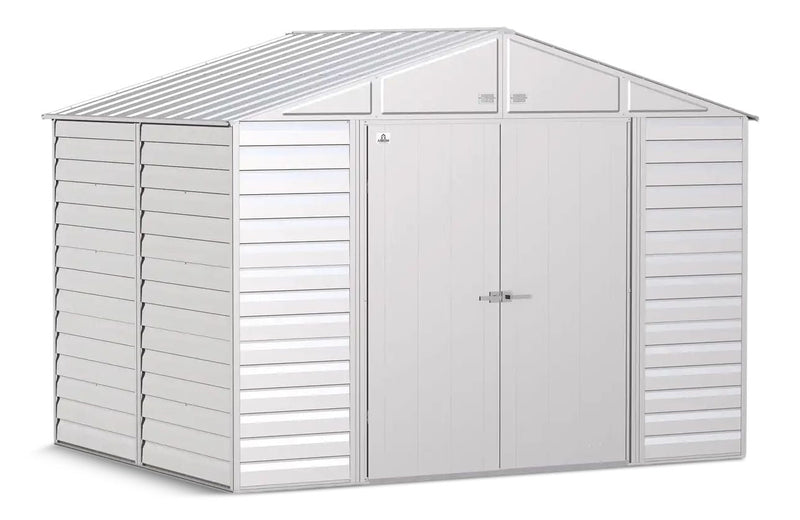 Select Galvanized Steel Storage Shed, Flute Grey, 10-ft x 8-ft T3