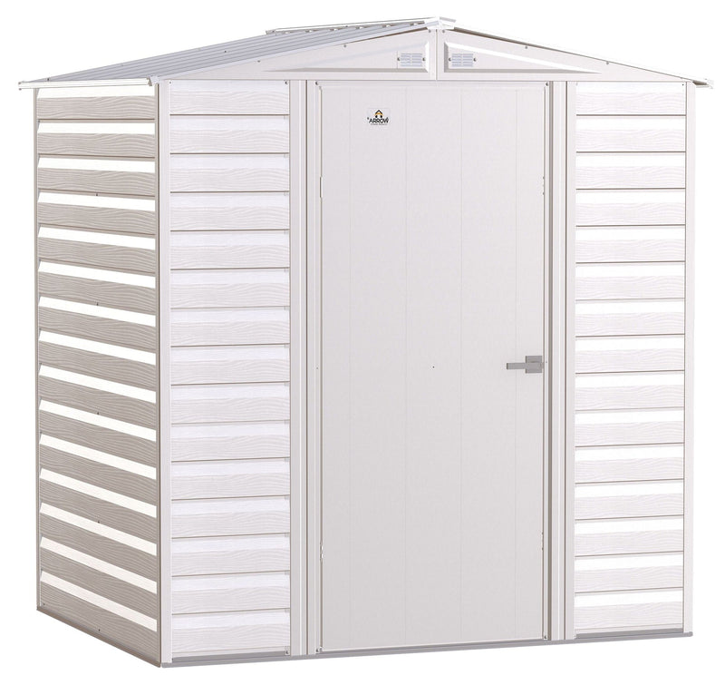 Select Galvanized Steel Storage Shed, Flute Grey, 6-ft x 5-ft M5