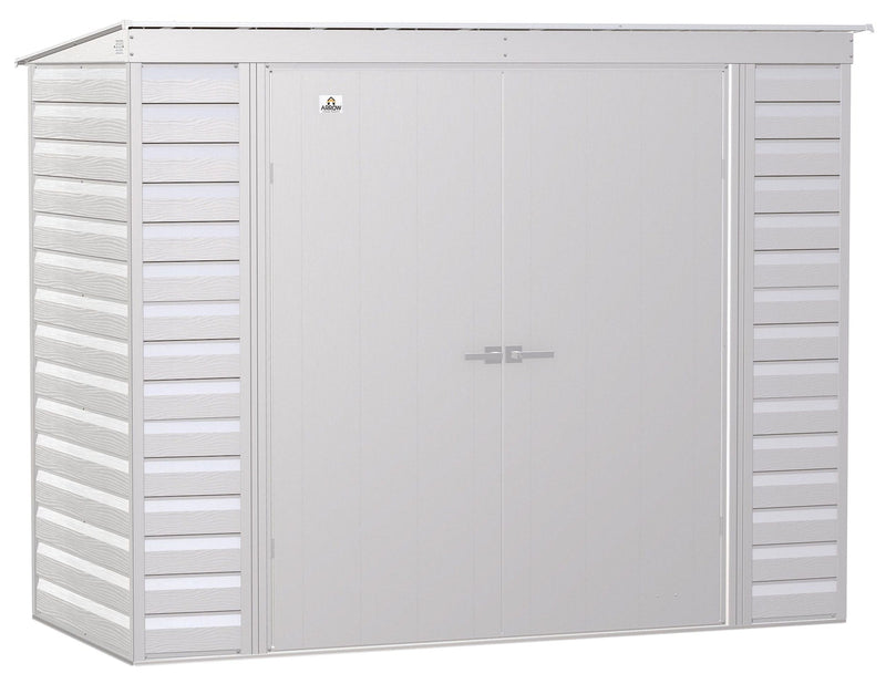 Select Galvanized Steel Storage Shed, Flute Grey, 8-ft x 4-ft L7