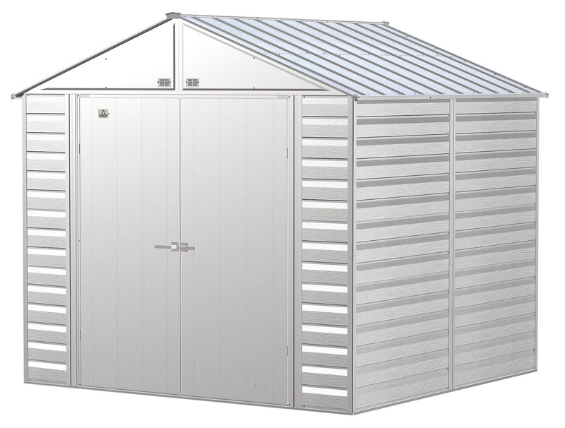 Select Galvanized Steel Storage Shed, Flute Grey, 8-ft x 8-ft R7