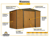 Woodridge 6x5-ft Corrosion-Resistant Steel Storage Shed