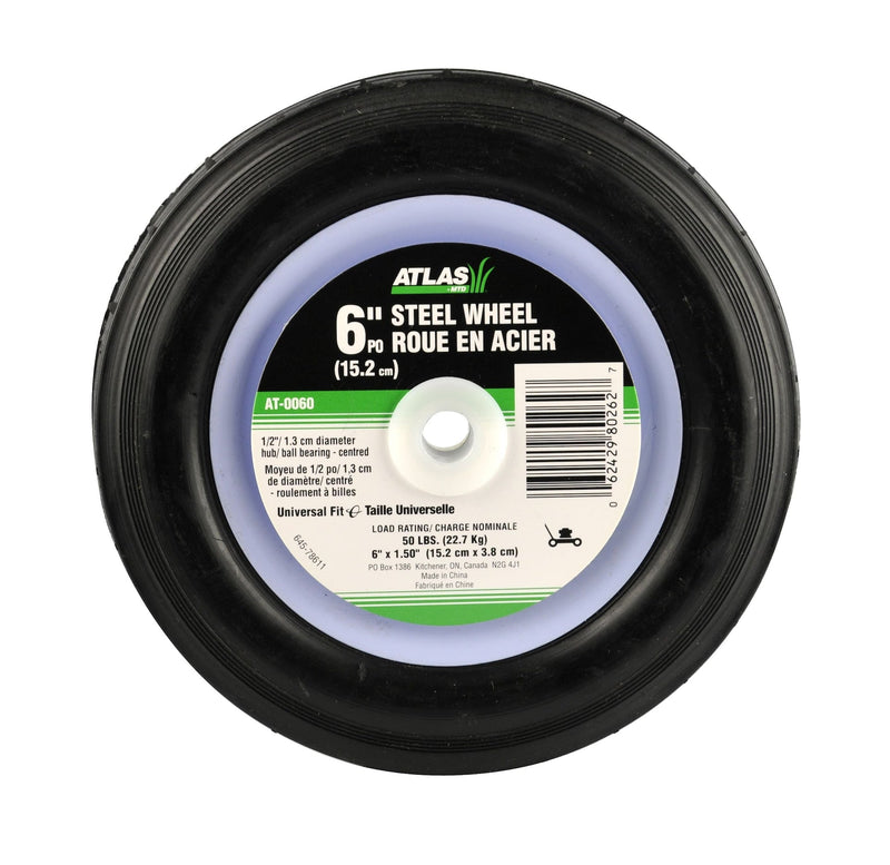 Steel Mower Wheel with Ball Bearings, 6-in Q8