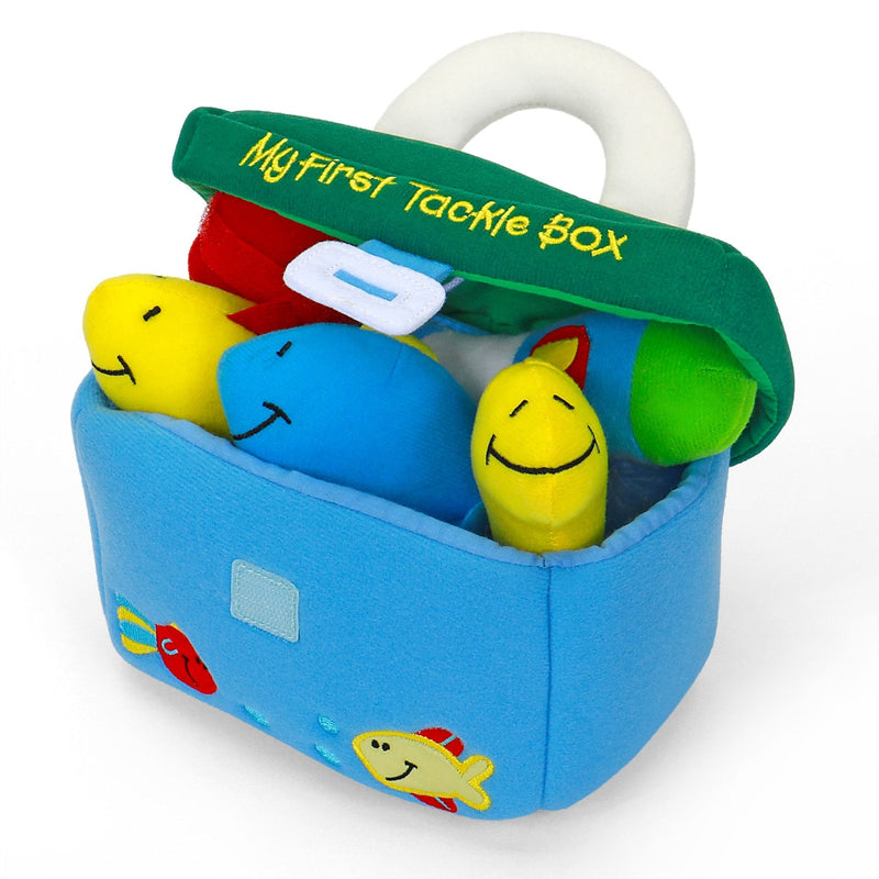 Baby Play Soft Collection, My First Tackle Box 5-Piece Plush Playset with Rattle, 8-in G5