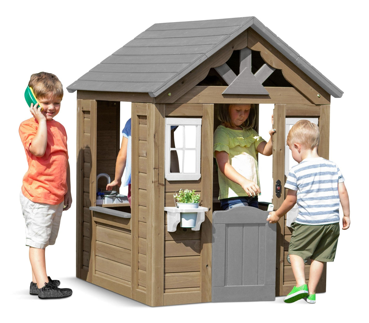 Maple Leaf All Wood Playhouse, Ages 1-5