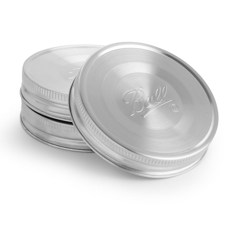 Wide Mouth Stainless Steel Lids, Rust-Resistant, 3-pk Y3