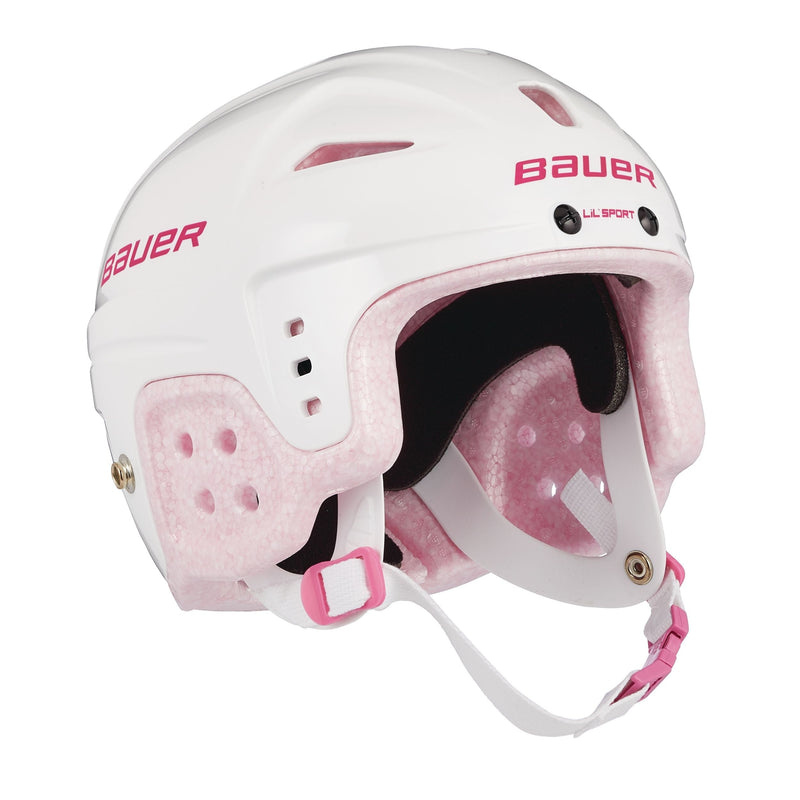 Lil' Sport Hockey Helmet, Youth, White & Pink N5
