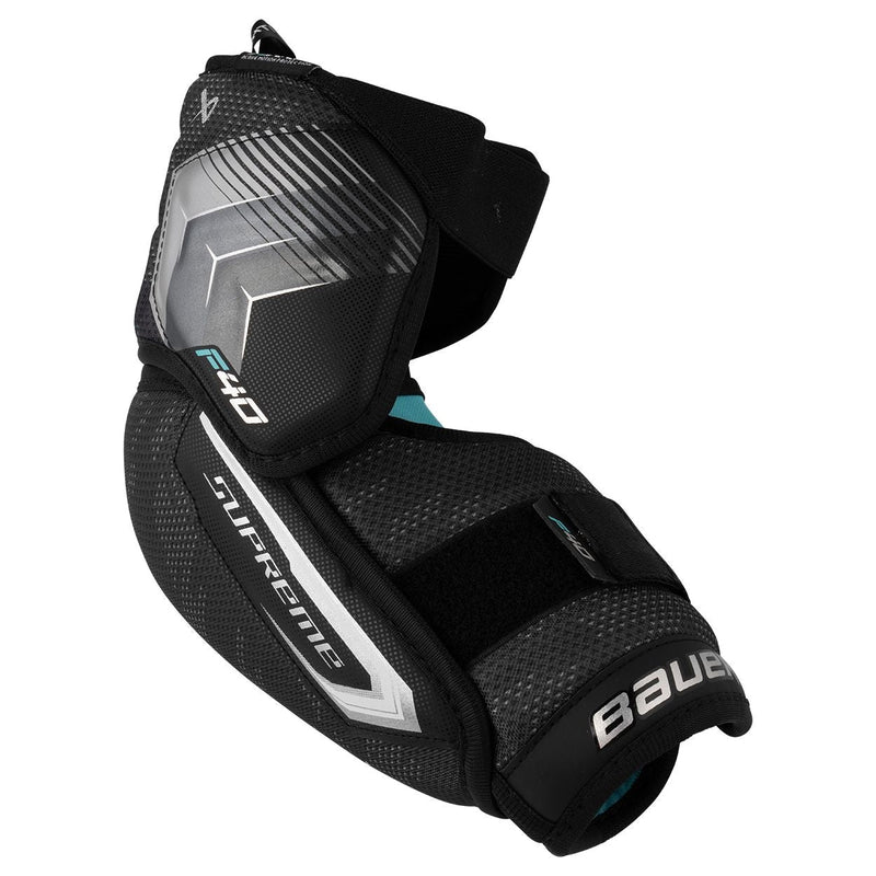 Supreme F40 Hockey Elbow Pads, Intermediate, Black, Assorted Sizes P9