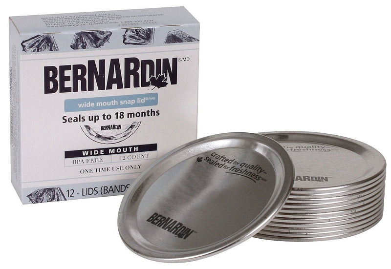 Wide Mouth Replacement Snap Lids for Mason Jars, 12-pk F5