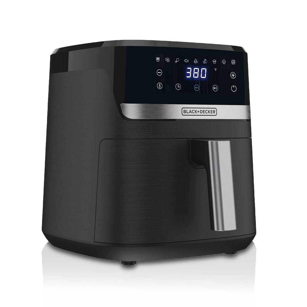 8-in-1 Digital Air Fryer with Non-Stick Cooking Basket, 6-qt