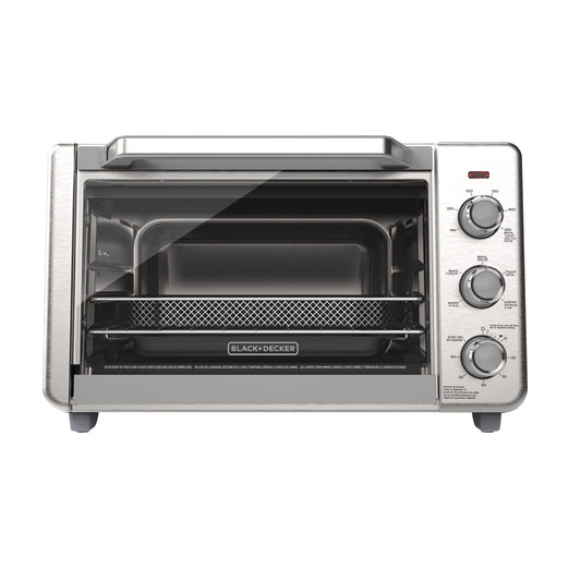 Crisp 'N bake 6-Slice Air Fryer Toaster Oven, Stainless Steel, 5 Cooking Functions