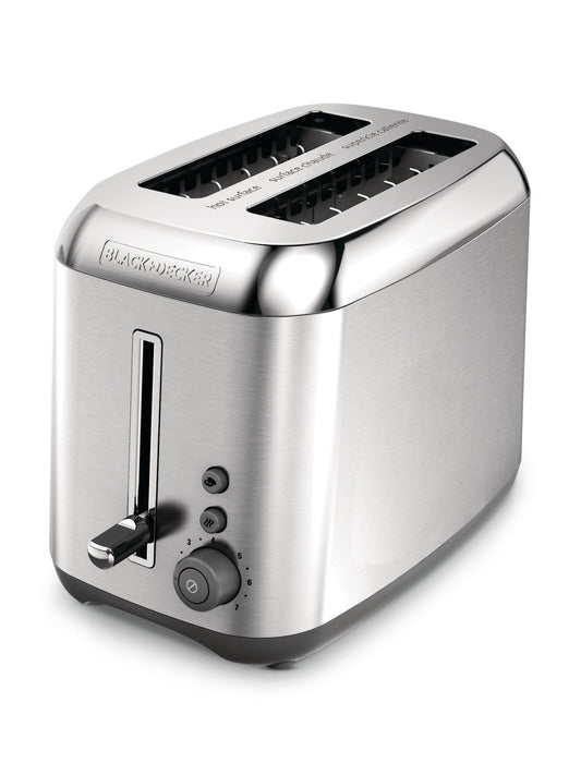 Kitchen Tools Extra Wide Slots Toaster with 7 Settings, Stainless Steel, 2-Slices