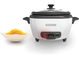 Non-Stick Rice Cooker & Steamer White, 6 Cups