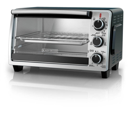 Toaster Oven with 4 Functions, Stainless Steel, 6-Slices