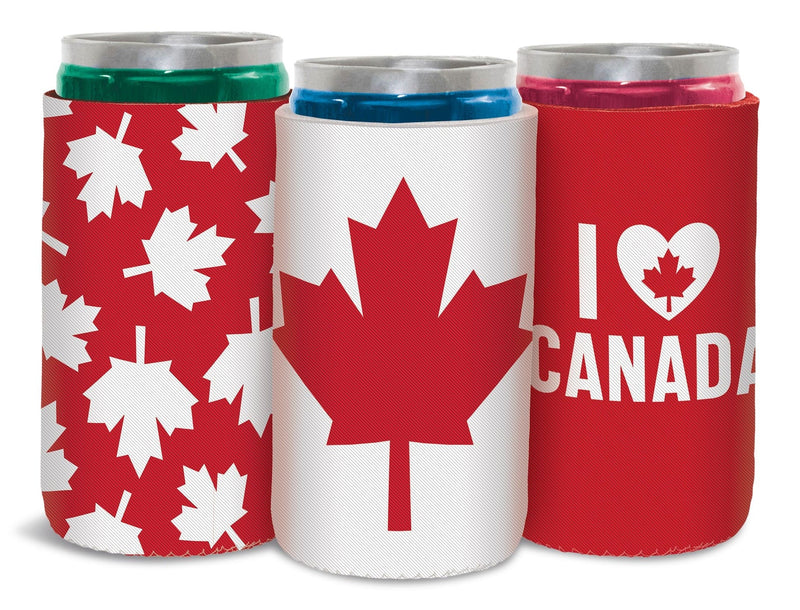 Canada Day Drink Cover Sleeves, Assorted Designs, 3-pk G3