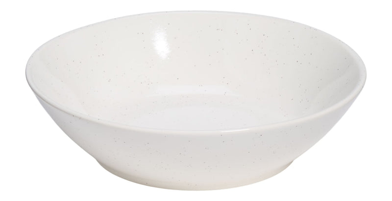 CANVAS Bettina Glossy Stoneware Dinner Bowl, 1-pc, White Speckle E1