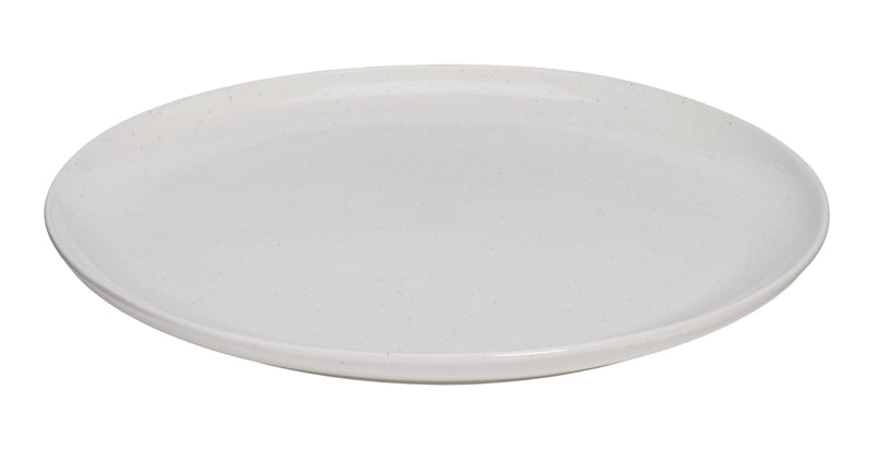 CANVAS Bettina Glossy Stoneware Dinner Plate, 1-pc, White Speckle O1