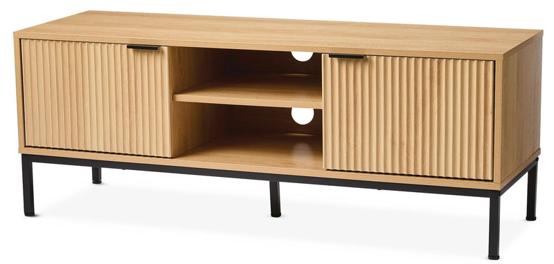 Canvas Byward Scallop TV Stand, Oak Q4