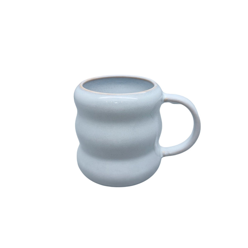 CANVAS Durable Stoneware Ripple Mug, White, 14-oz Y1