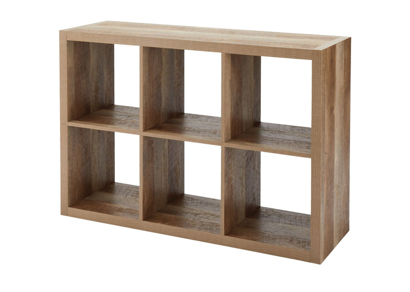 CANVAS Fraser 6-Cube Storage Organizer, Bookcase/Bookshelf, Light Oak Finish I5