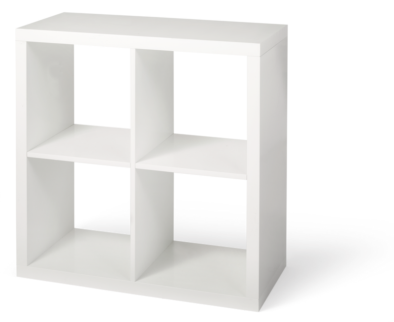 CANVAS Invermere 4-Cube Storage Organizer, Bookcase/Bookshelf, White X2